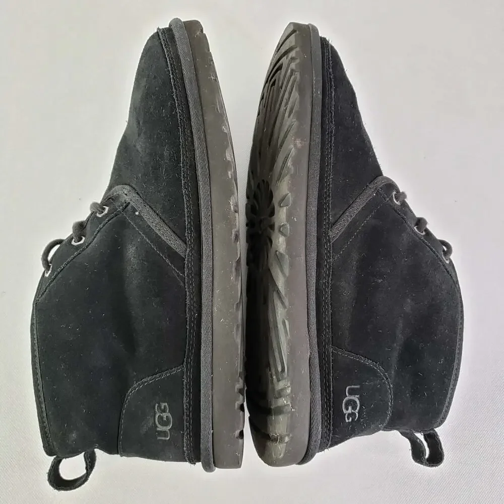 UGG Boot Neumel Men's Chukka Ankle US Size 13 Black Suede Lace Up